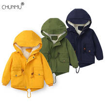 2021 Winter New Baby Boy and Girl Clothes,Children's Warm Jackets,Kids Sports Hooded Outerwear 3 Colors 2024 - buy cheap