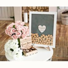 2019 Drop Box Guest Book Wedding Wooden Drop In Hearts Sign Book Unique Alternative Wedding Guest Book Frame White Central Heart 2024 - buy cheap