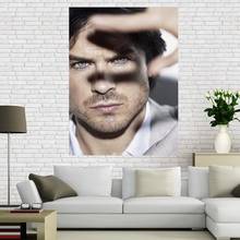 Personalizado ian somerhalder poster casa decoração pano tecido parede cartaz impressão da tela 27*40cm 30*45cm transporte da gota 2024 - compre barato