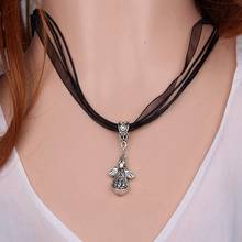 Organza Ribbon Necklace Necklace Pendant Angel Crown Choker High Heels Angel Baseball Helmet Necklace For Women Jewelry Gift 2024 - buy cheap