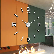 3D DIY Wall Clock Frameless Large Modern Art Wall Clock Home Decoration Mute Mirror Wall Acrylic Stickers for Living Room Bedroo 2024 - buy cheap