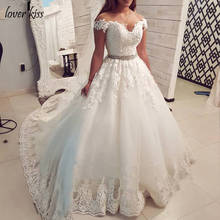 Lover Kiss Vestidos de Noiva Ball Gown Wedding Dresses For Women Princess Bridal Gowns Plus Size Lace Up Robe De Mariee 2022 2024 - buy cheap