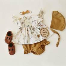 Conjunto de ropa de verano para niñas, camiseta Floral para recién nacidos, pantalones, sombrero, conjunto de lentejuelas, 4 Uds. 2024 - compra barato