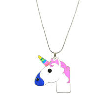 Collar de cadena con colgante de unicornio para mujer y niña, accesorios de joyería, venta al por mayor, novedad 2024 - compra barato