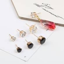 10pcs/bag 6/8/10mm True Zircon Star Crystal Cartilage Ear Studs Boys Girls Earrings For Female Body Jewelry Piercing Brincos 2024 - buy cheap