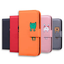 Retro Cartoon Animal Case For Huawei Y6 / Y6 Pro 2019 Leather Wallet Full Phone Case for Huawei Honor 8X 8A 8A Pro Cover 2024 - buy cheap