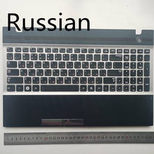 Teclado para laptop com layout russo/eua/espanha, com touchpad e descanso para palhetas samsung traje 15.6 v 5a/305v5a/300v5a 2024 - compre barato