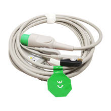 Cable ECG de una pieza, 3 cables de plomo, 17 Pines, Clip 4,0, Grabber AHA estándar para Spacelabs, Monitor de pacientes 2024 - compra barato