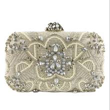 2021 Quality Women Beads Banquet Bags Luxury Diamond Flowers Dinner Clutch Wallets Party Bags For Ladies Drop Shipping MN1450 2024 - buy cheap