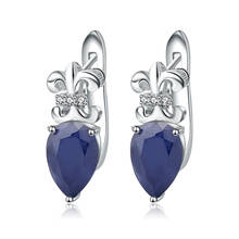Gem's Ballet 925 Sterling Silver 3.47Ct Oval Natural Blue Sapphire Gemstone Stud Earrings Wedding Fine Jewelry for Women 2024 - buy cheap