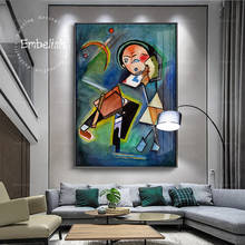 Embelish Famous Artworks Kiss Before Separation By Picasso Home Decor Kandinsky Pictures Living Room HD Canvas Oil Paintings 2024 - buy cheap