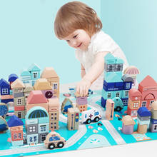 Juego educativo de madera Montessori para niños, 133 piezas, clásico, bloques de construcción, juguetes interactivos 2024 - compra barato