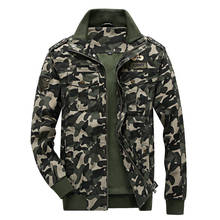 2020 nova camuflagem militar jaqueta masculina outono fino ajuste casacos de algodão dos homens camo exército casaco masculino ao ar livre algodão plus size 6xl 2024 - compre barato