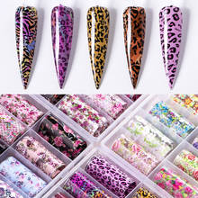 10pcs/box snake Nail Foils for Water Transfer Paper Stickers Leopard Sliders Adhesive Nail Wraps DIY flower Nail Art Decorations 2024 - buy cheap