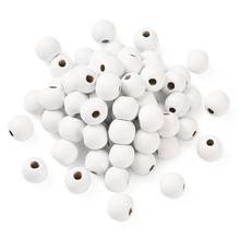 200pcs/bag 10mm 12mm Round Wood Spacer Beads White Painted Wooden Ball Puzzle Beads DIY Jewelry Making Findings 2024 - buy cheap