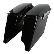 Motorcycle 5" Vivid Black Stretched Saddlebags For Harley Touring Road King Road Glide Street Glide 1993-2013 2024 - buy cheap