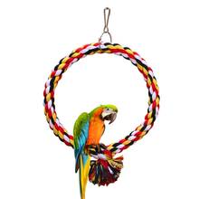 Novelty Bird Toy High Quality Parrot Rings Toys Round Circle Bird Climbing Toy Funny Pet Products Rope Swing Bird Supplies 2024 - buy cheap