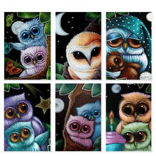 Embroidery Cross Stitch Kit Animal Full Square Round Drill 5D Diy Diamond Painting Cartoon Owl Home Decor Mosaic Rhinestone 2024 - buy cheap