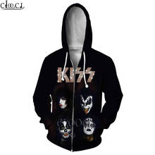 CLOOCL-Sudadera con capucha y cremallera para hombre y mujer, suéter con estampado 3D de cantante de Rock, Harajuku, informal, envío directo 2024 - compra barato