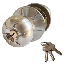 Locksets cilindro de bloqueio de cobre o botão de porta polido fechaduras de aço inoxidável entrada/passagem fechadura da porta 2024 - compre barato