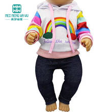 Suéter con arcoíris para bebé recién nacido, traje de moda para muñeca, accesorios para muñecas americanas de 43-45cm 2024 - compra barato