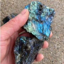 100% Natural Quartz Crystal Stone Rough Blue Color Labradorite Stone Mineral specimens Reflective Moonstone Home Decor Crystals 2024 - buy cheap