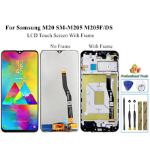 Pantalla LCD Original para Samsung Galaxy M20, M205, M205F, SM-M205F/DS, M205G/DS, M205M/DS, montaje de digitalizador con pantalla táctil y Marco 2024 - compra barato