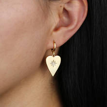 2020 new valentine's gift for girlfriend lover heart shaped star signet charm earring 2024 - buy cheap