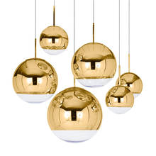 Modern Loft Golden Glass Ball Lustre Pendant Lights LED Pendant Lamp Lighting Bar Industrial Lighting Hanging Light Fixture E27 2024 - buy cheap