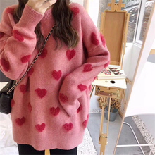 Sweater Women Lovely pullover Autumn Winter Loose Jumper Ladies long sleeve Knitted Sweaters Women Oversize Tops Pull Femme 2024 - buy cheap