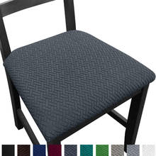 Jacquard Spandex  Dining Room Chair Seat Covers,Removable Washable Elastic Cushion Covers for Upholstered Dining Chair Banquet 2024 - buy cheap