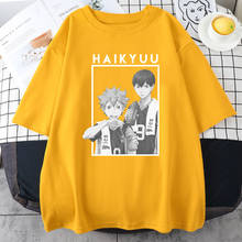 Camisetas femininas haikyuu, camiseta feminina com gola alta, estampa vintage e confortável 2024 - compre barato