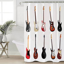 Electric Guitar Music Shower Curtain Bathroom Decorative Waterproof Polyester Fabric Curtain for Bathroom 2024 - buy cheap