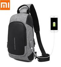 Xiaomi Men's Fashion Casual Chest Bag USB Charging Crossbody Bag Waterproof Oxford Cloth shoulder bag crossbody bag 2024 - buy cheap