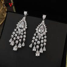 OEVAS 100% 925 Sterling Silver Luxury Full High Carbon Diamond Tassel Drop Earrings Sparkling Wedding Party Bridal Fine Jewelry 2024 - buy cheap