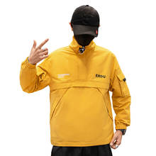 Mens Anorak Jackets Men Hip-Hop Outwear Autumn Windbreaker Patchwork Casual Streetwear Male Outdoor Overcoat Top 4XL 2024 - buy cheap