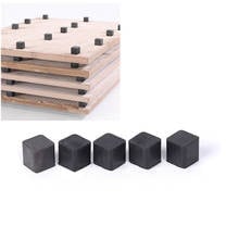 100pc Tile Cushion Anti Slip Legs Rubber Feet Plastic Cushion Black Solid Rubber Cushion Small Square Drying Pad Support Bracket 2024 - buy cheap