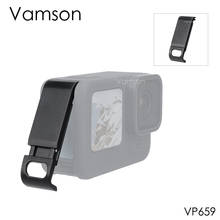 Vamson preto lado protetor para gopro hero 10 9 bateria recarregável capa de carregamento porta proteção para gopro 10 9 vp659b 2024 - compre barato