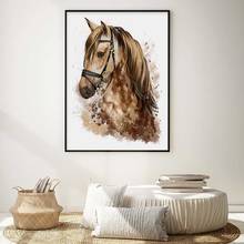 Pinturas en lienzo de animales y caballos de estilo bohemio moderno, carteles, impresiones, de pared para sala de estar, decoración del hogar sin marco 2024 - compra barato