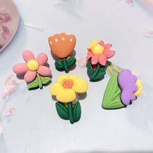 Accesorios de resina plana de tulipanes de flores 3D, figuritas artesanales, parche para teléfono, Material artístico, regalo para niños, suministros de decoración del hogar, 50 unids/set por Set 2024 - compra barato