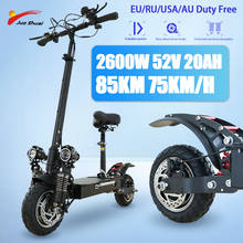 Мощный электрический скутер 52 в 1000 Вт X 2 двойной мотор 75 км/ч быстрая скорость складной электрический ступенчатый скутер 2000 Вт электронный скутер 2024 - купить недорого