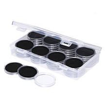 40Pcs 8 Sizes Coin Clear Round Coin Collection Capsule And Protect EVA Foam Gasket Storage Box Plastic Collectibles Organizer 2024 - buy cheap