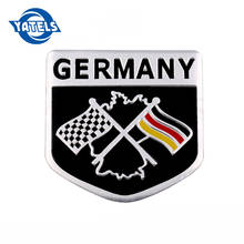 3D металлический алюминиевый автомобиль эмблема Флаг Германии эмблема решетка значок наклейка Наклейка гоночный автомобиль Спорт для BMW /Benz 2024 - купить недорого