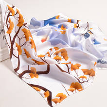 2020 шелк из Ханчжоу квадратная сумка с шарфом бандана 65*65 см 100% настоящий Шелковый платок обертывания для дам Печатный Шелковый шейный платок 2024 - купить недорого