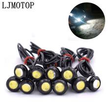 10 peça olho de águia led reverso backup luz drl luz circulação diurna para yamaha wr250f yzf r1 xjr1300 fjr1300 fz1 fazer 2024 - compre barato