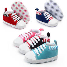 2021 парусиновые детские спортивные кроссовки обувь для новорожденных мальчиков и девочек обувь для первых шагов мягкая нескользящая подошва для малышей 2024 - купить недорого