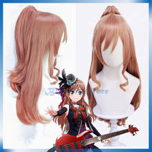 Game BanG Dream! Roselia Imai Lisa Wig Cosplay Hair Long Wave Ponytail Synthetic Hair Comiket Halloween Role Play 2024 - buy cheap