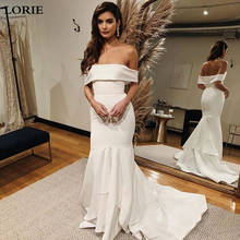 Lorie Mermaid Wedding Dresses Satin Off The Shoulder Bride Dresses Vestido de novia  Boho  Wedding Gown Custom Made 2024 - buy cheap