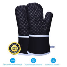 Heat Resistant BBQ Gloves Cooking Baking Barbecue Oven Gloves Thick Silicone Grill Kitchen Mitts Hand Protect Gloves BBQ Tool 2024 - buy cheap