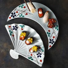 12-inch Japanese-style Art Ceramic Western-style Steak Sushi Plate  Home Rectangular Cuisine Ramen Dessert Flat Plate Tableware 2024 - buy cheap
